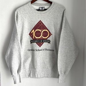 VINTAGE 90S UNIVERSITY OF CHICAGO GREY CREWNECK SWEATSHIRT MENS XL